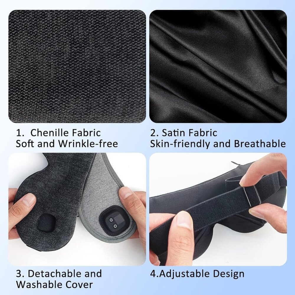 Heated Eye Mask for Dry Eyes, Cordless Warm Eye Compress, 4 Heat Levels NWT - Picture 7 of 9